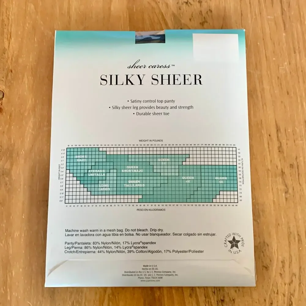 Vintage Sheer Caress Silky Sheer QUEEN SHORT Navy 29 Pantyhose
